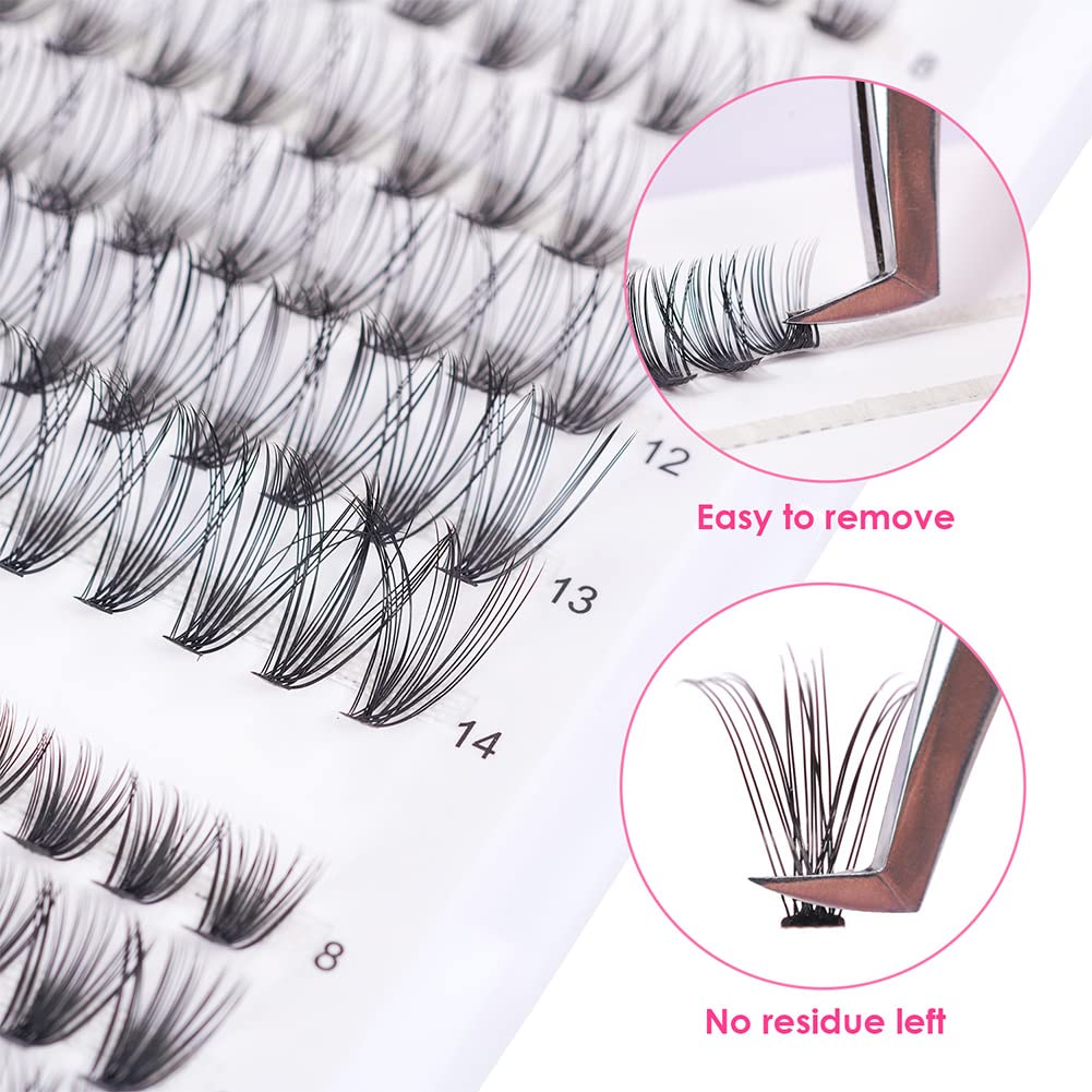 DIY Eyelash Extensions Cluster Lashes - 240 Clusters / 12 Rows