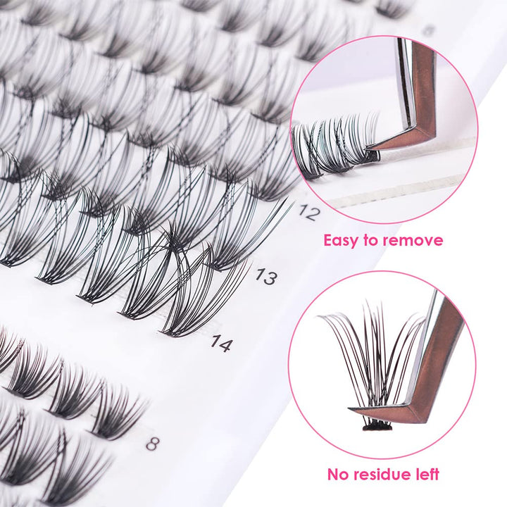 DIY Eyelash Extensions Cluster Lashes - 240 Clusters / 12 Rows