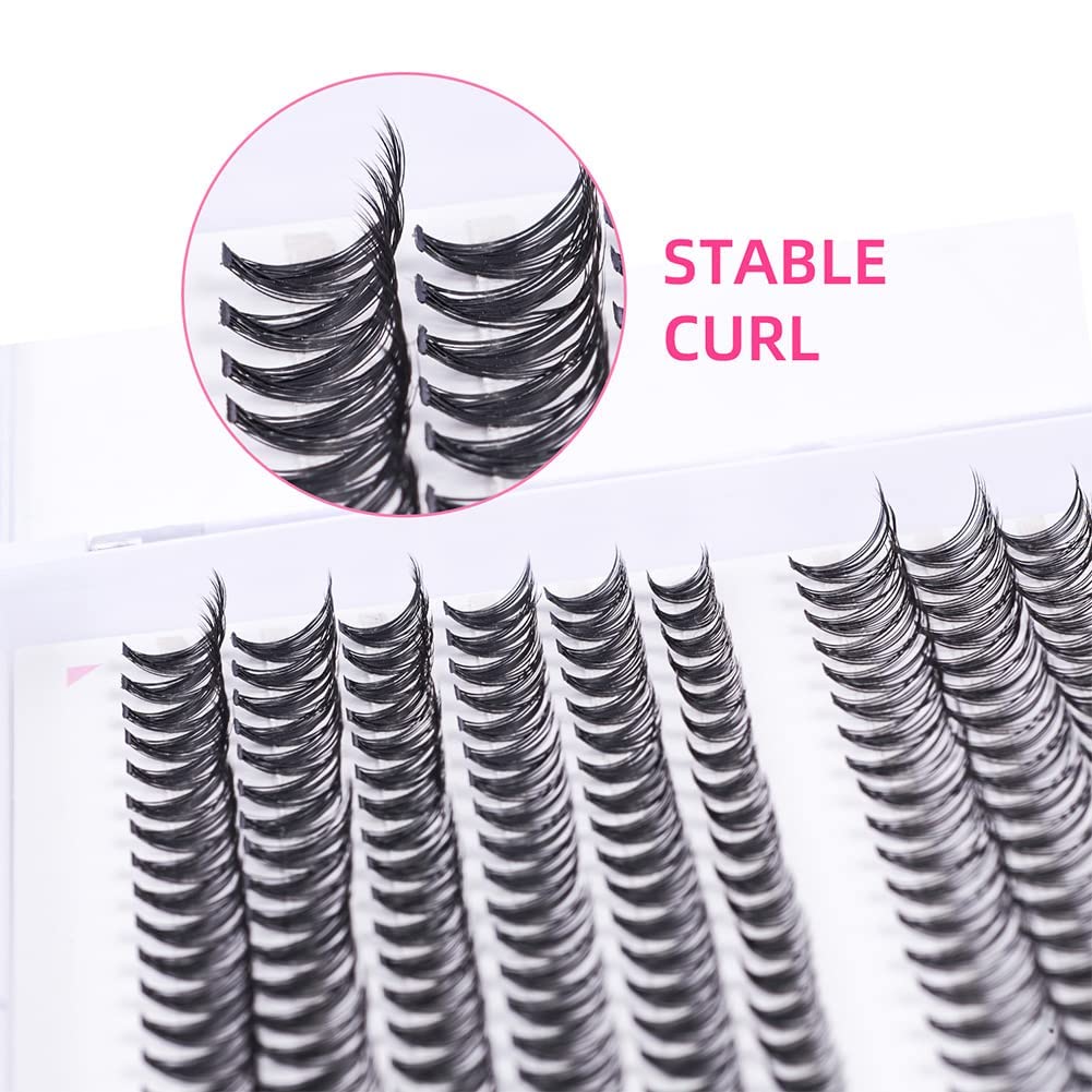 DIY Eyelash Extensions Cluster Lashes - 240 Clusters / 12 Rows