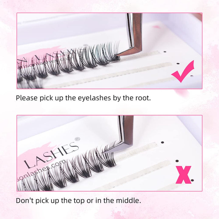 DIY Eyelash Extensions Cluster Lashes - 240 Clusters / 12 Rows
