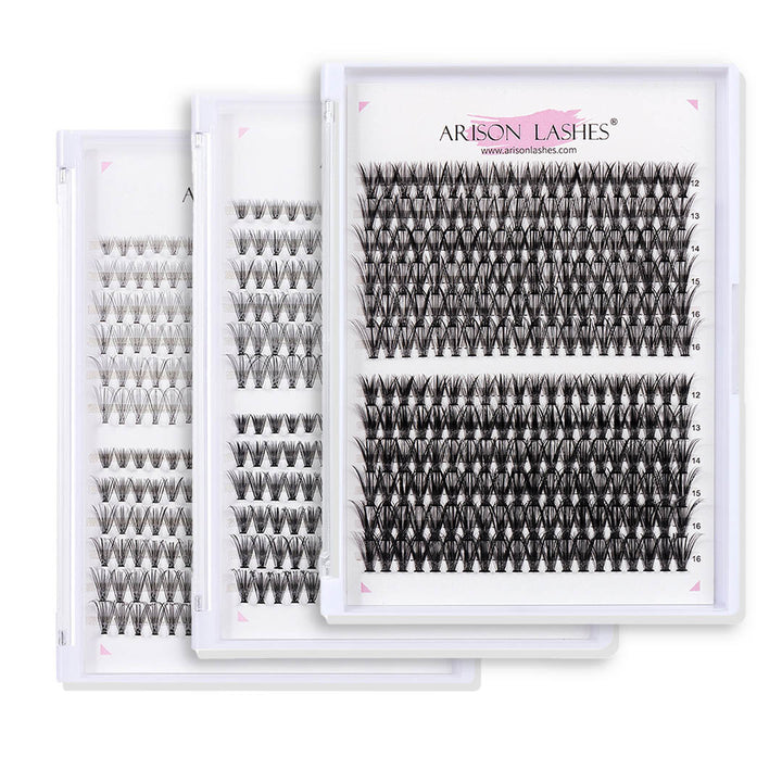 DIY Eyelash Extensions Cluster Lashes - 240 Clusters / 12 Rows