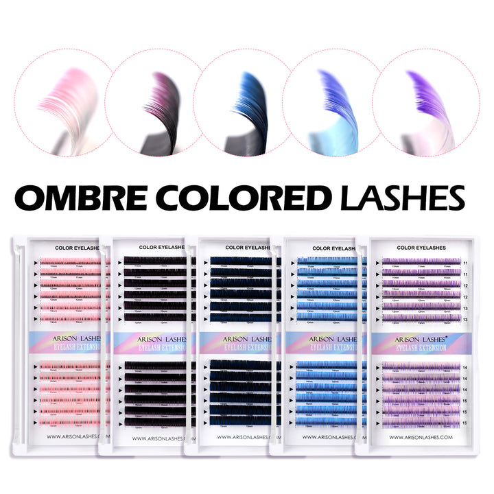 Ombre Colored Lashes