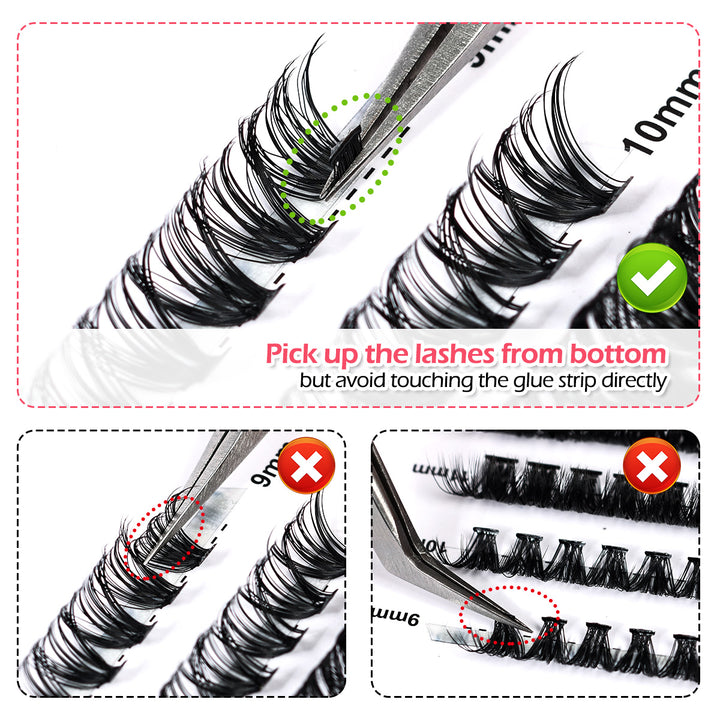 DIY Eyelash Clusters 10D-100D - 5 Rows