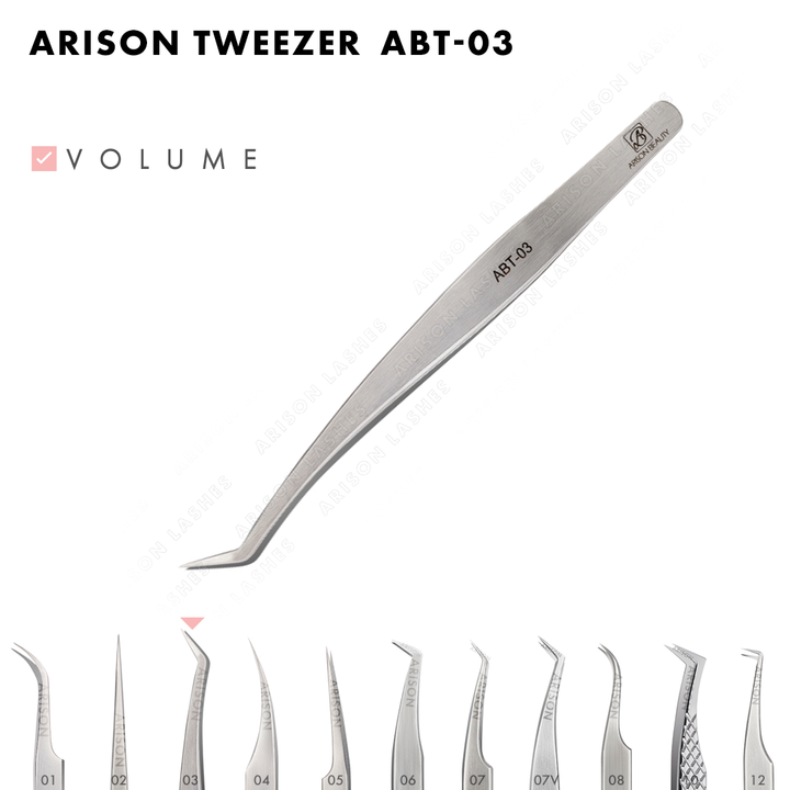 Volume Tweezers With 45° Angled Thick Tip | ABT-03