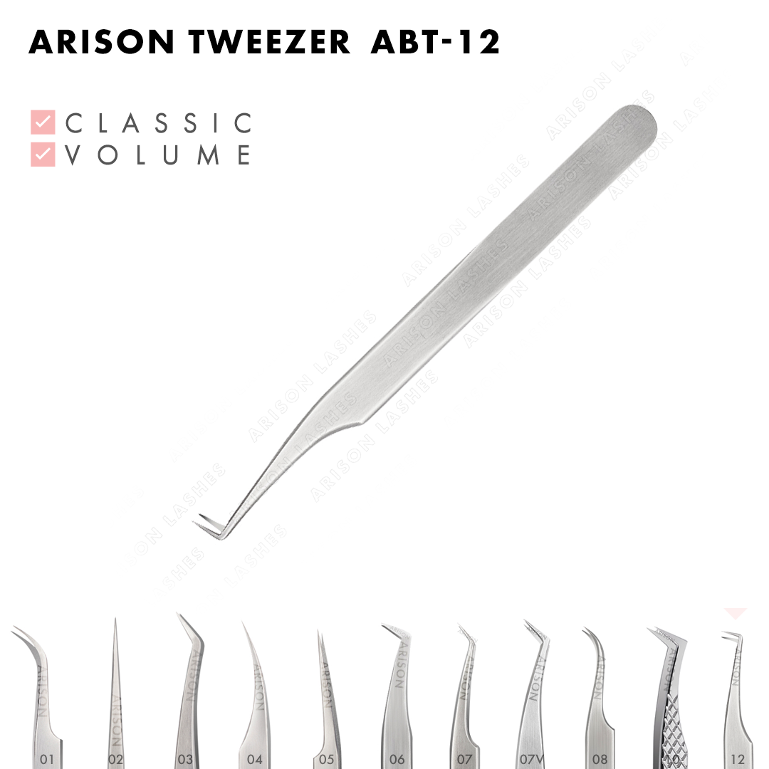 Volume Tweezers With 90° Angled Ultra Fine Tip | ABT-12