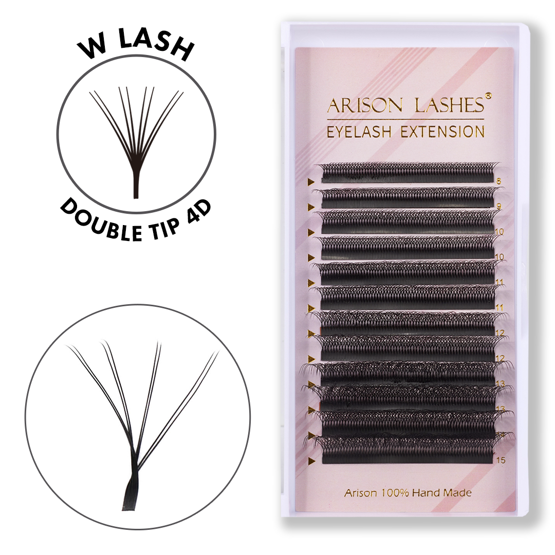 W Lashes - Double Tip 4D, 0.07mm