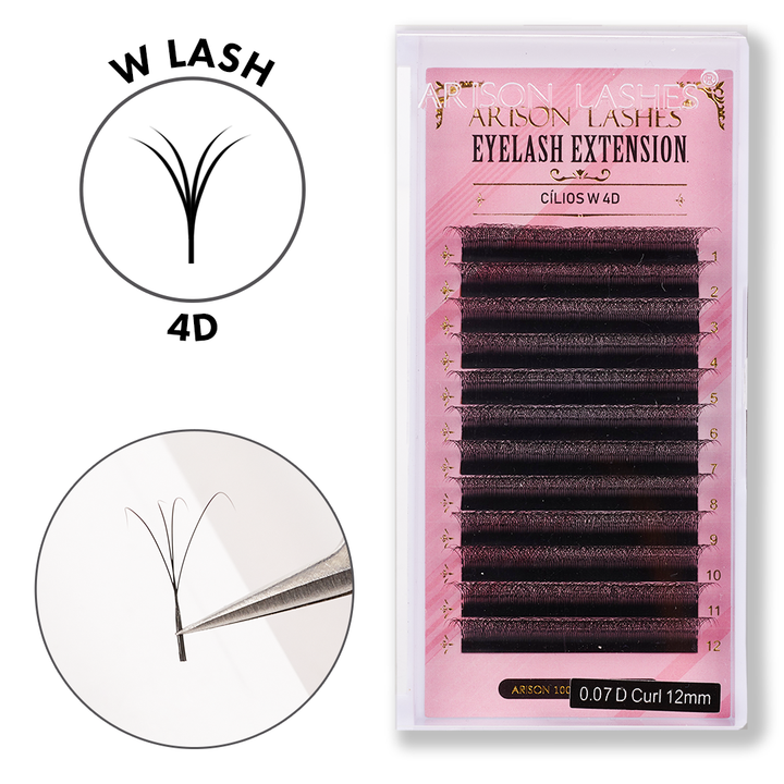 W Lashes - 4D, 0.07mm