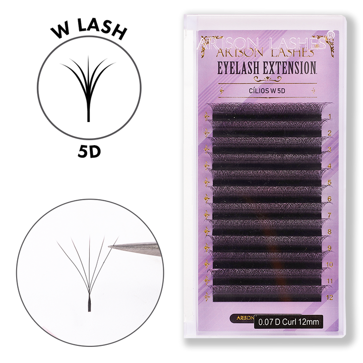 W Lashes - 5D, 0.07mm