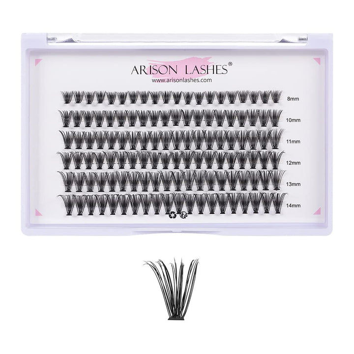 DIY Eyelash Extensions Cluster Lashes - 120 Clusters / 6 Rows
