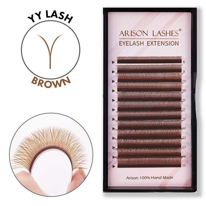 ARISON LASHES® Brown YY Lash Extensions Tray
