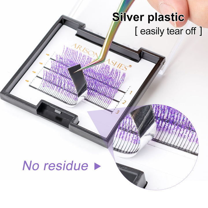 Glitter Eyelash Extensions Mini Tray - 0.15mm