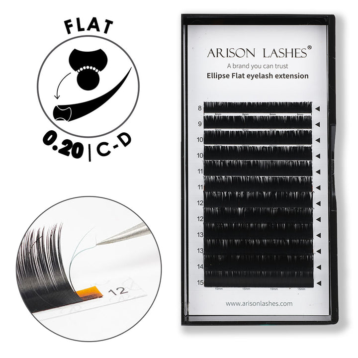 Ellipse Flat Eyelash Extensions 0.20mm